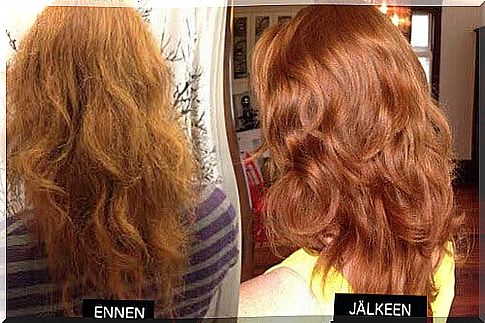 Hair before and after apple cider vinegar