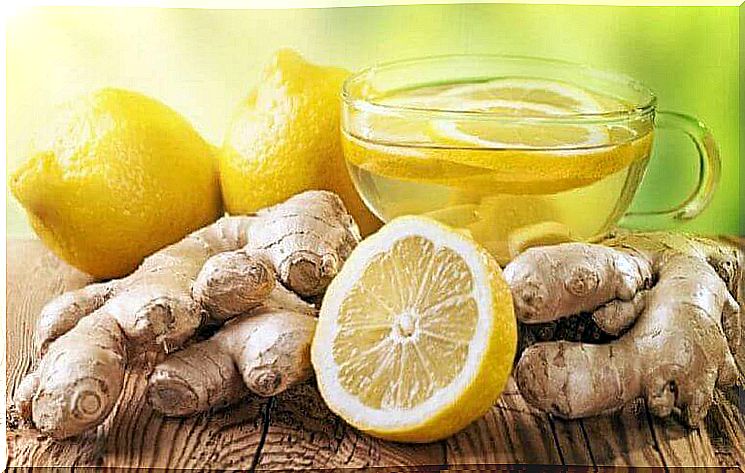 ginger and lemon to reduce swelling