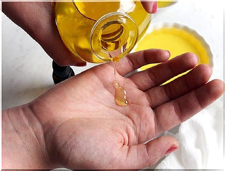 argan oil on hand