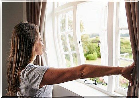 when removing mold from home, open curtains and windows