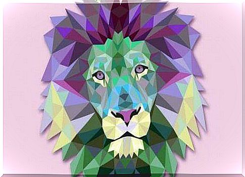 colorful lion