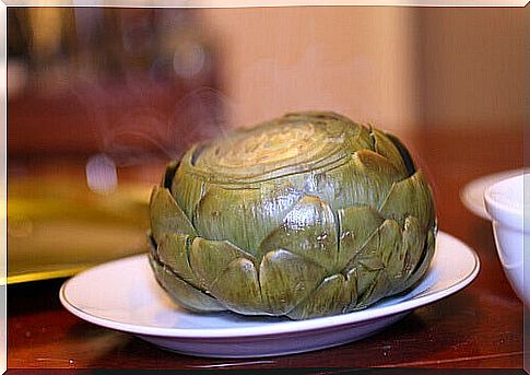 steaming artichoke