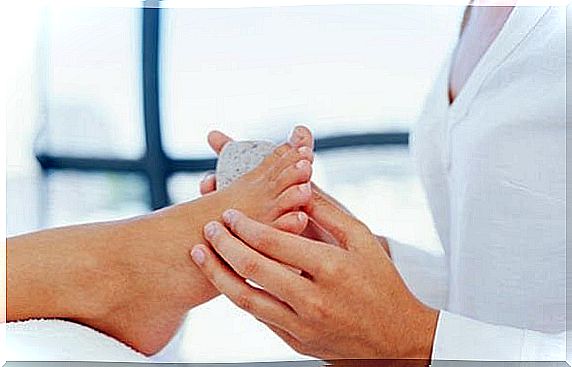 Pumice stone can be used to treat nails