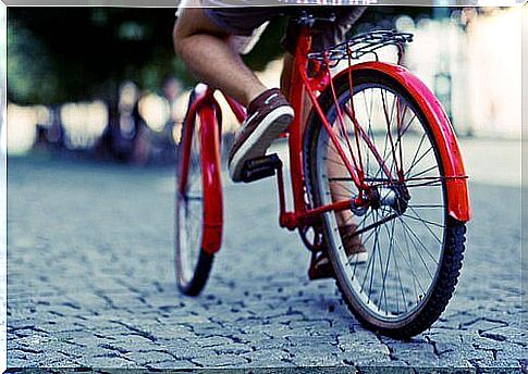 red bicycle